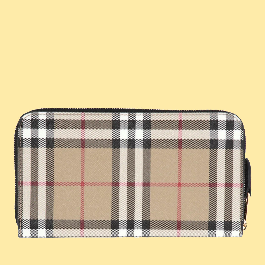 Burberry Vintage Check Zipped Long Wallet