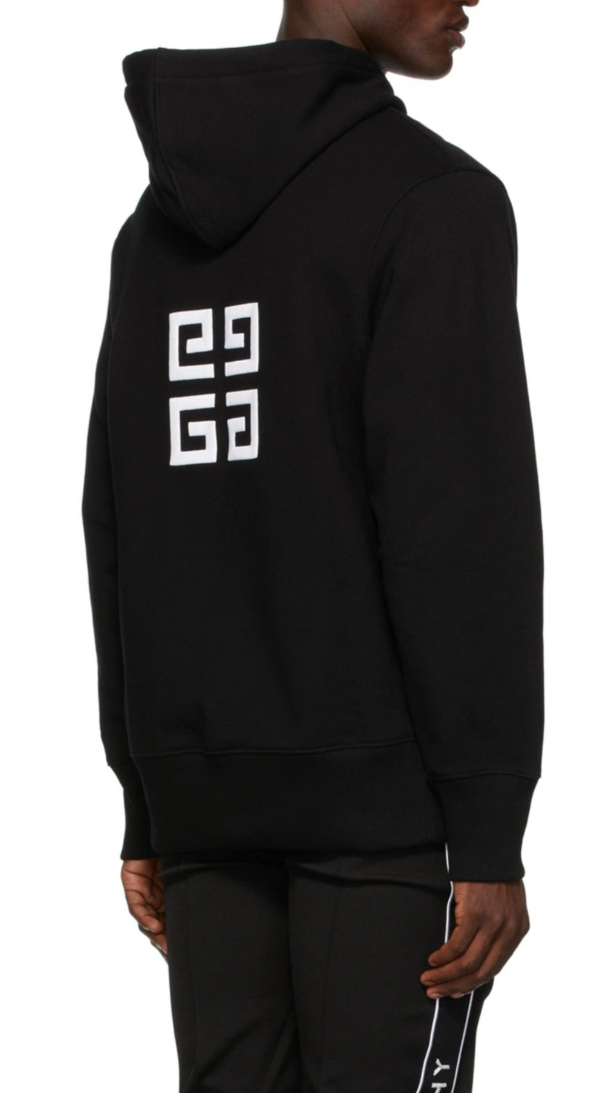 Givenchy 4G Embroidered Logo Classic Fit Hoodie - Black