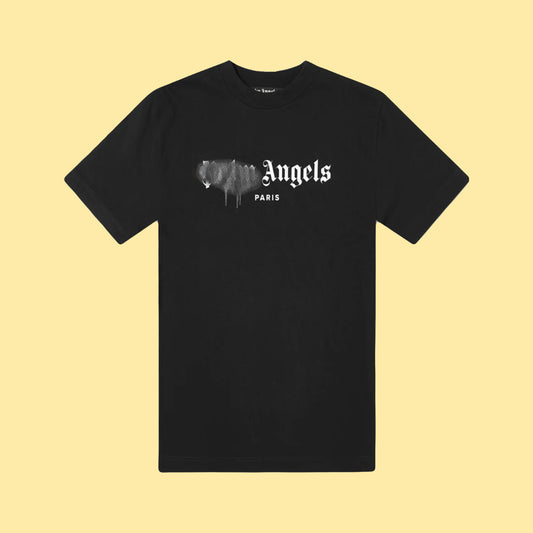 Palm Angels Paris Spray T-Shirt - Black/Black