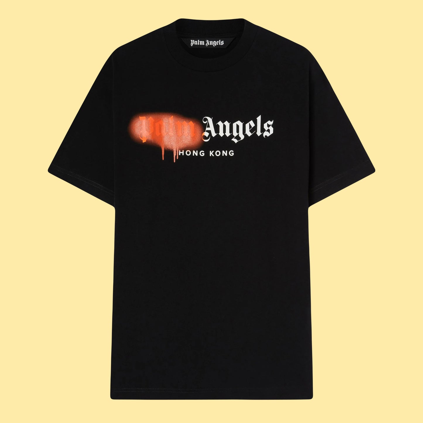 Palm Angels Hong Kong Spray Logo T-Shirt - Black/Red