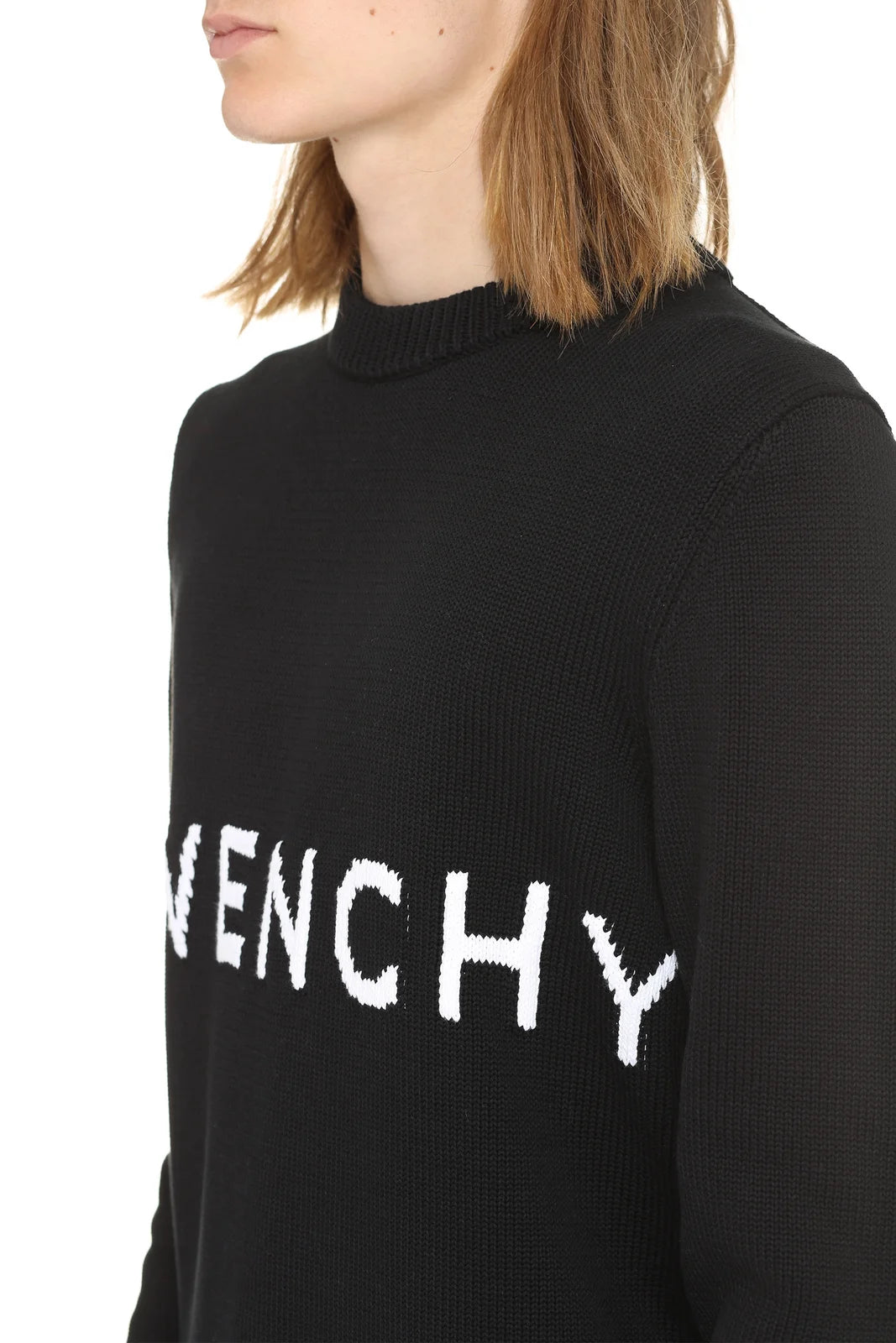 Givenchy 4G Logo Cotton Crew Knit - Black