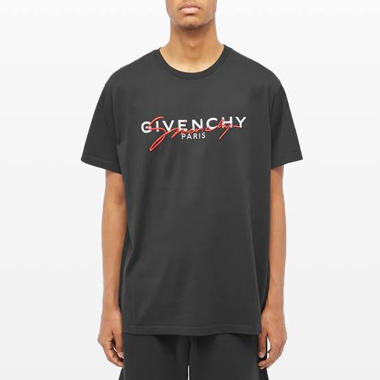 Givenchy Multi-logo Embroidered T-shirt - Black/Red