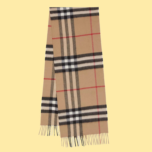 Burberry Classic Check Cashmere Scarf - Beige