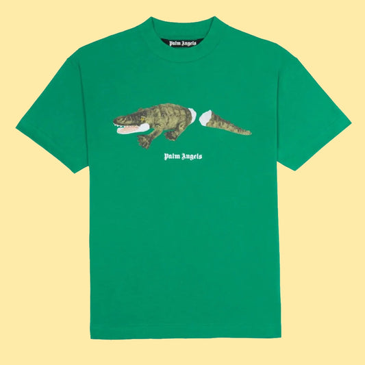 Palm Angels Crocodile Print T-shirt - Green